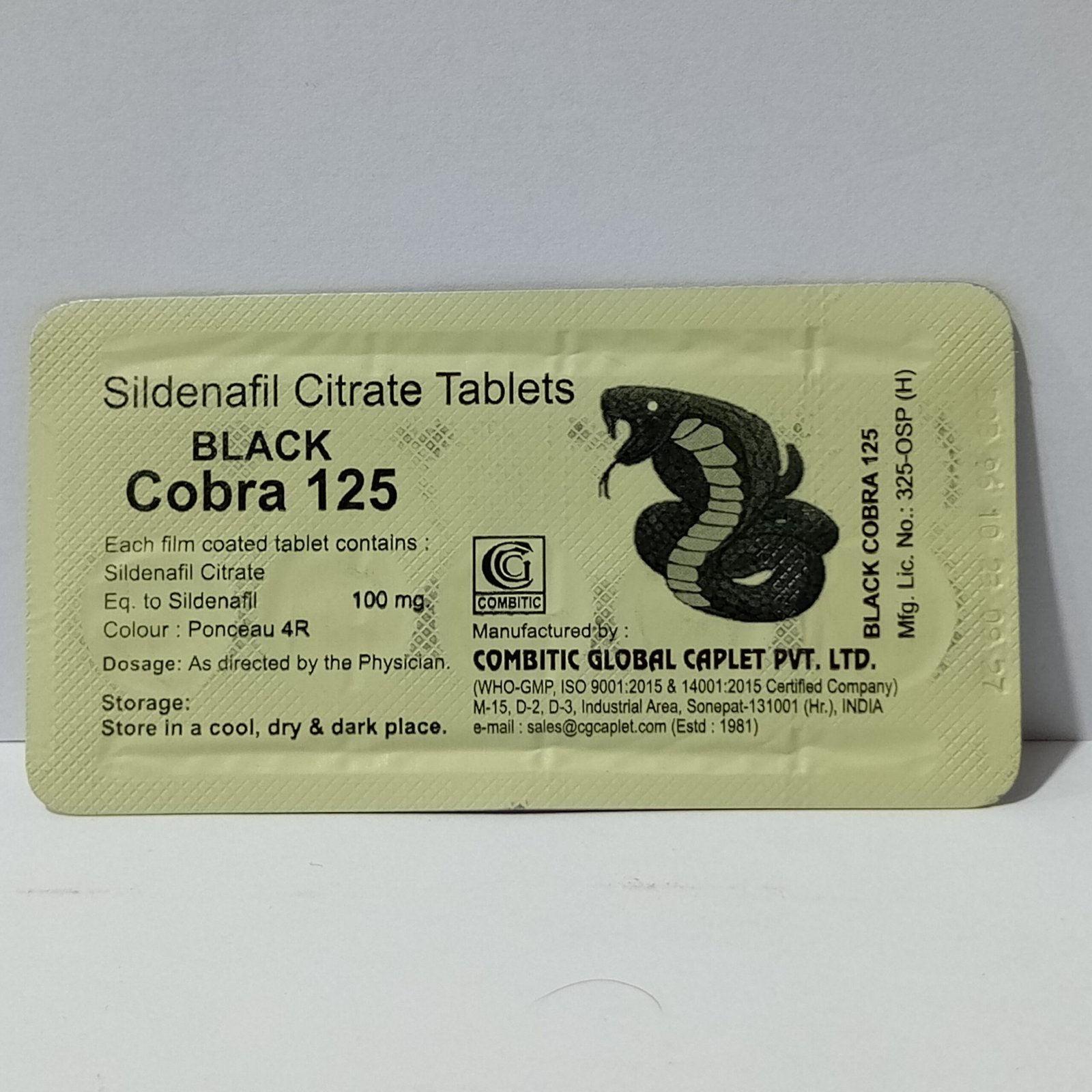 Black Cobra 125 Tablet