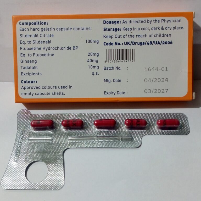 Rhyno Capsules (Sildenafil Fluoxetine Ginseng Tadalafil)