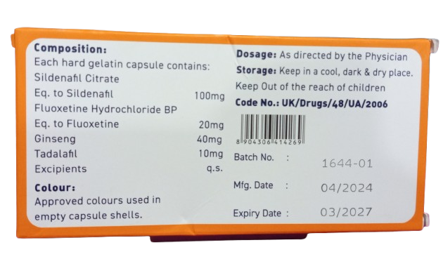 rhyno capsules sildenafil fluoxetine ginseng tadalafil